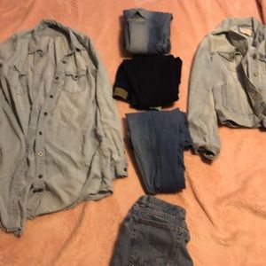 Denim jackets and denim jeans